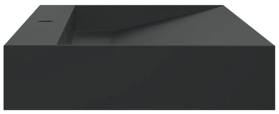 vidaXL Νιπτήρας Μαύρος Ματ 120x46x11εκ. Συνθετικός από Τεχνητό Μάρμαρο