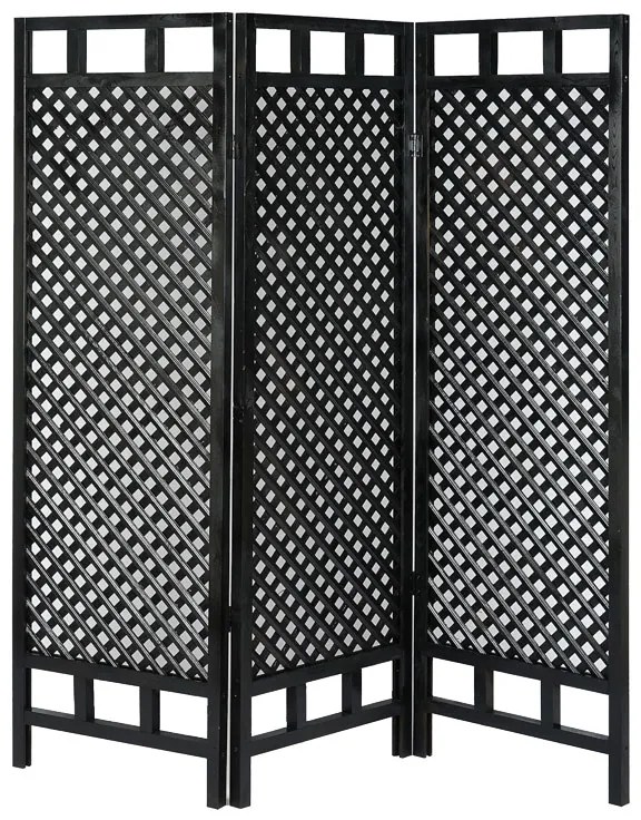 Παραβάν Locky pakoworld ξύλο μαύρο 150x2x160εκ 120-000393
