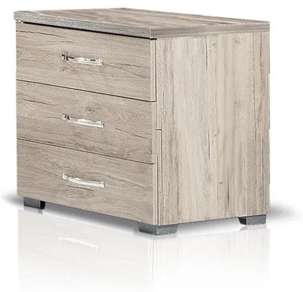 ΧΕΡΙ ΞΥΛΟ Κομοδίνο με 3 συρτάρια ΚΩΔ 07-03-60 - 60cm x 56 x 38.5cm