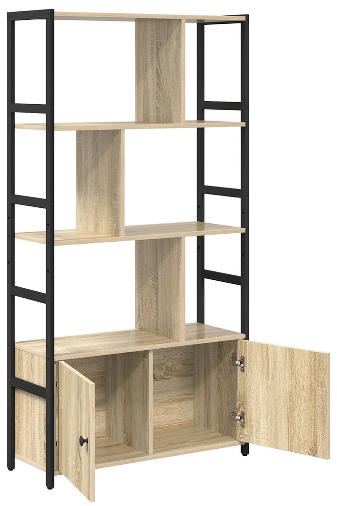vidaXL Ράφι Βιβλίων Sonoma Δρυς 80 x 30 x 155.5 εκ Επεξεργασμένο ξύλο