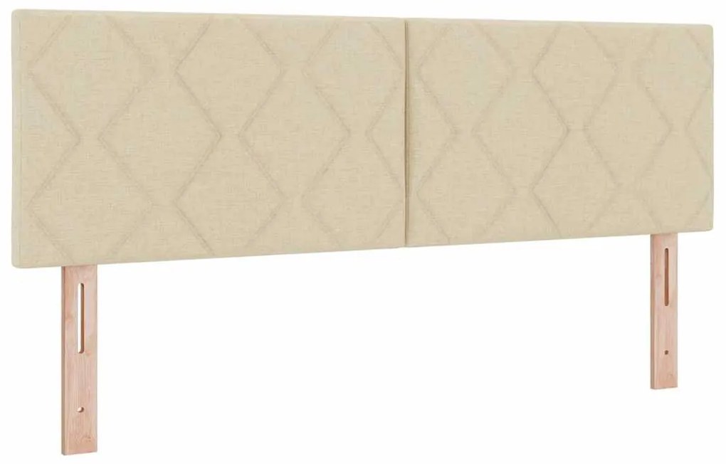 vidaXL Κρεβάτι box spring με στρώμα με στρώμα Κρεμ 140 x 200 cm