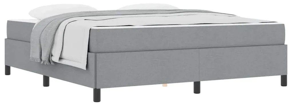 vidaXL Κρεβάτι με ελατήρια Ανοιχτό γκρι, Μαύρο 180 x 200 cm