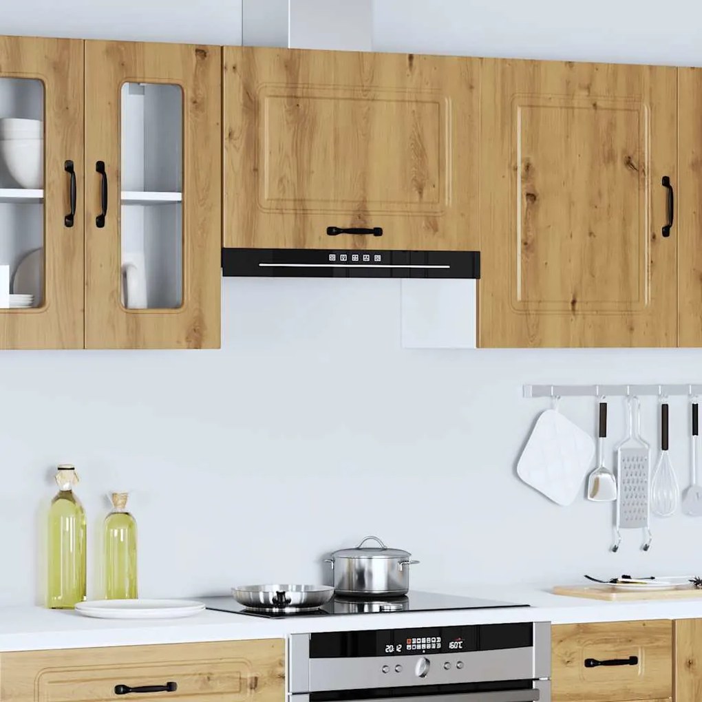 ντουλάπι τοίχου κουζίνας "Kalmar" Artisan Oak Engineered Wood - Καφέ