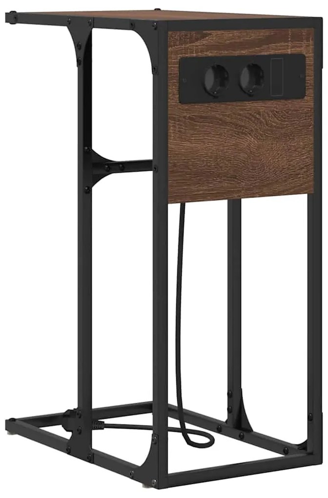 vidaXL Κομοδίνο Καφέ δρυς 41,5 x 26 x 60,5 εκ Επεξεργασμένο ξύλο