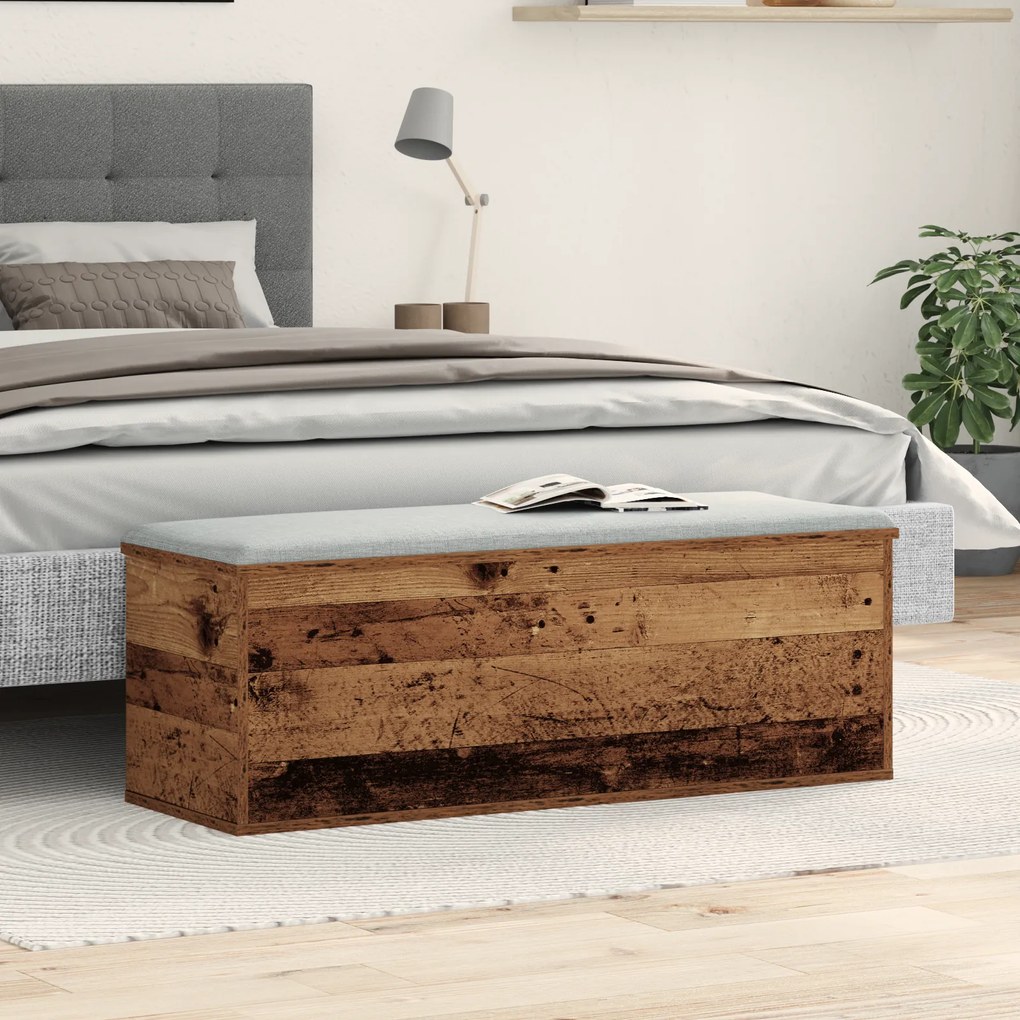 vidaXL Κουτί Αποθήκευσης από Παλιό Ξύλο 102x35x35 εκ. Σύνθετο Ξύλο