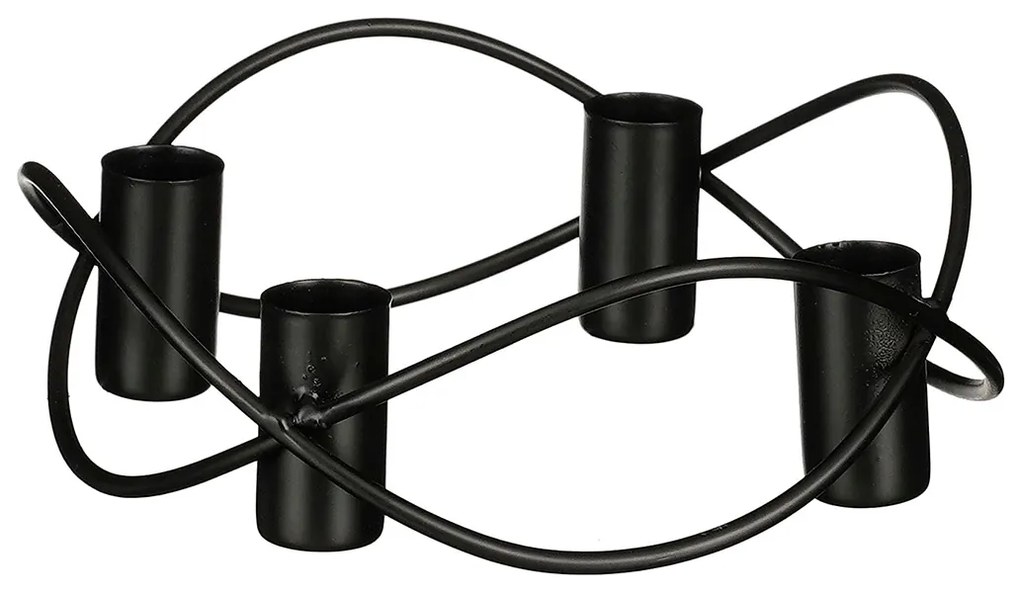 Κηροπήγιο 4 Θέσεων (17x5.5) Edelman Mica Black 1159000