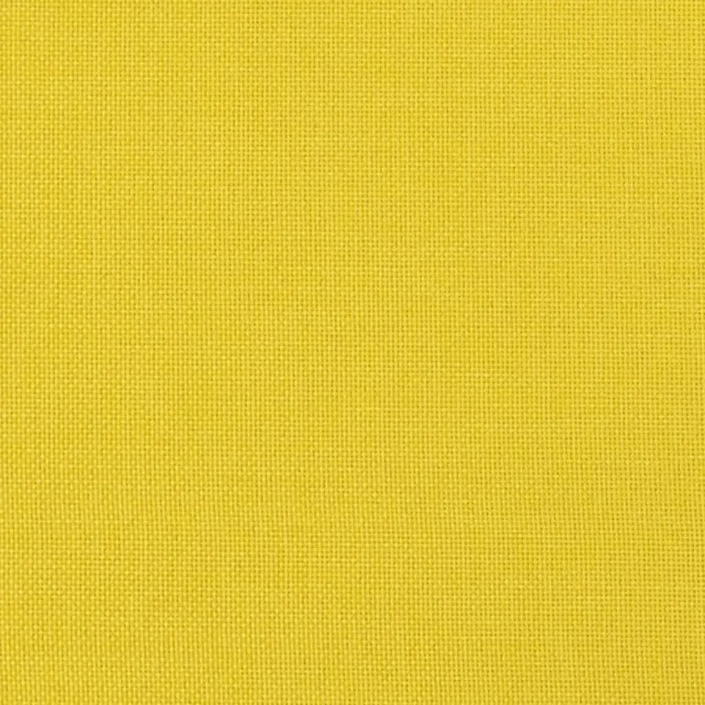 Καναπές Διθέσιος Κίτρινος 140 εκ. Υφασμάτινος Διακ. Μαξιλάρια - Κίτρινο