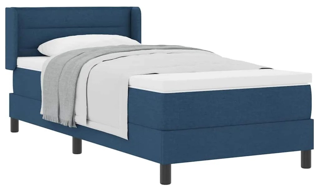 vidaXL Κρεβάτι box spring με στρώμα με στρώμα Μπλε 80 x 200 cm