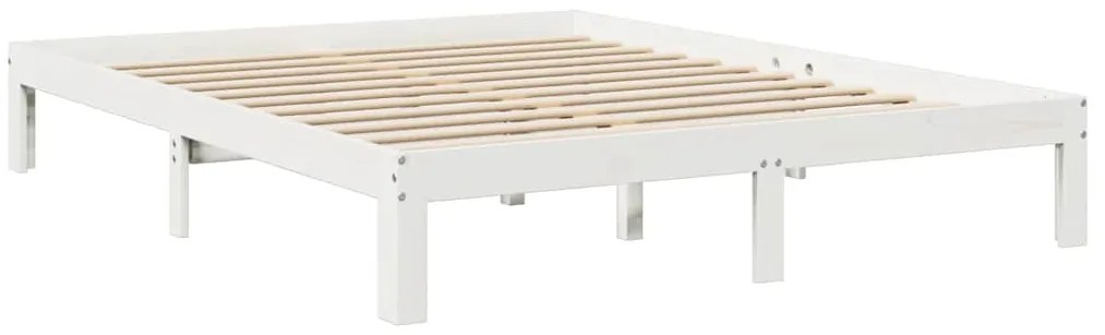 vidaXL Κρεβάτι Βιβλιοθήκη Χωρίς Στρώμα 140x190 εκ Μασίφ Ξύλο Πεύκου
