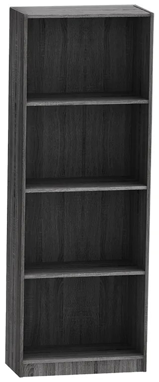 Βιβλιοθήκη Presley pakoworld σε ανθρακί-wenge απόχρωση 60x30x167εκ (1 τεμάχια)