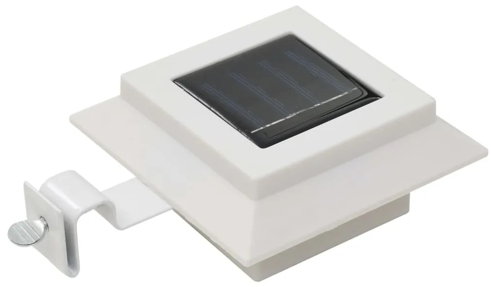 vidaXL Φωτιστικά Εξωτ. Χώρου Ηλιακά 12 τεμ. LED Τετράγωνα Λευκά 12 εκ.