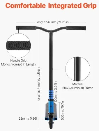 VEVOR Stunt Scooter Street Trick Scooters for Kids Adults Double Layer Deck