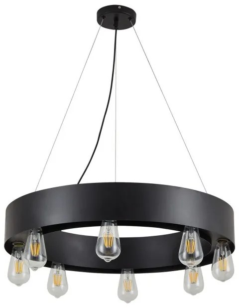 Κρεμαστό Φωτιστικό Οροφής 8xE27 Μαύρο Tale 77-8255 Homelighting-77-8255-Μαύρο 77-8255