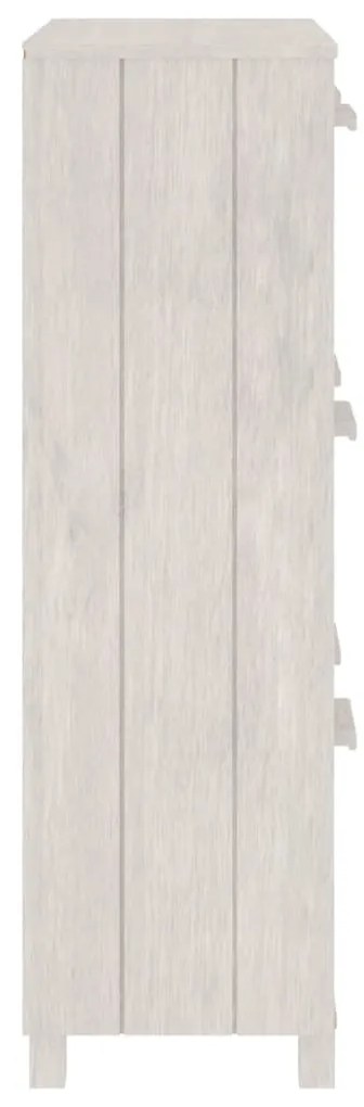 vidaXL Παπουτσοθήκη HAMAR Λευκή 59,5x35x117 εκ. από Μασίφ Ξύλο Πεύκου