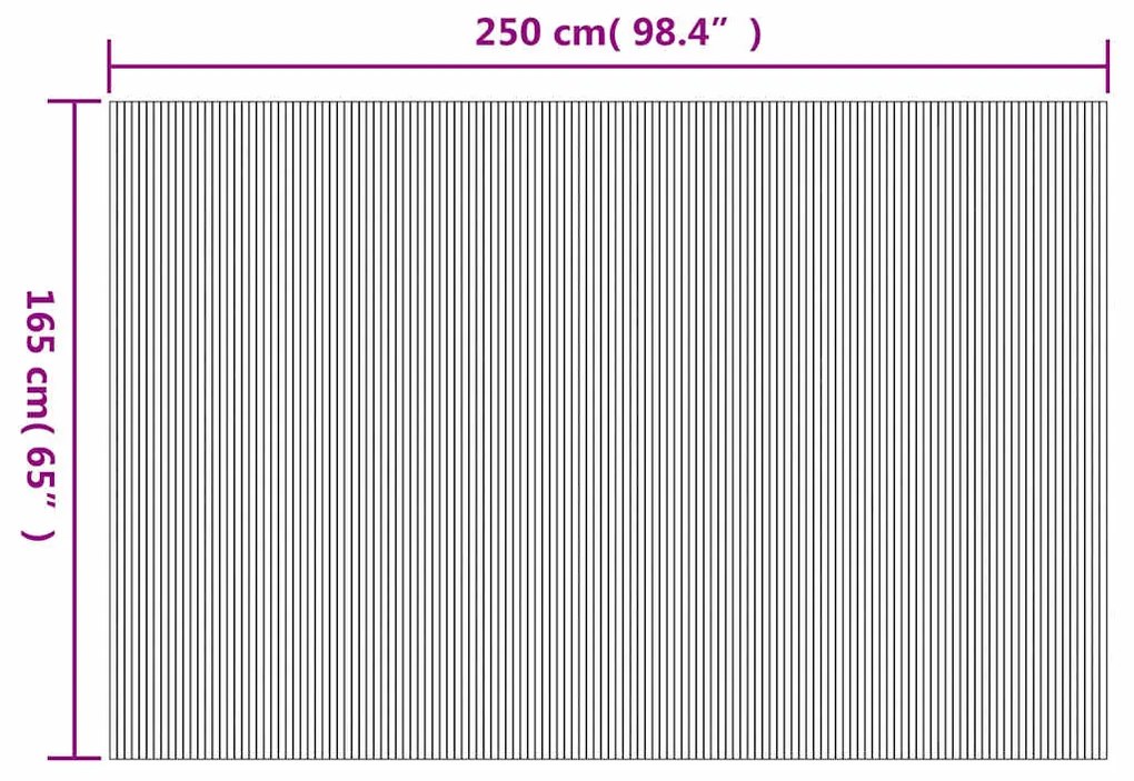vidaXL Διαχωριστικό Δωματίου Γκρι 250 x 165 εκ. Μπαμπού