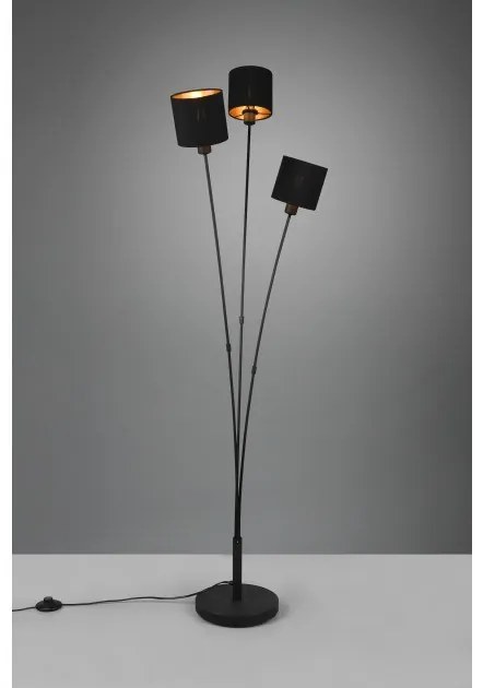 Επιδαπέδιο Φωτιστικό 3xE14 Μαύρο-Χρυσό Tommy R46333979 Trio Lighting-R46333979-Μαύρο-Χρυσό R46333979