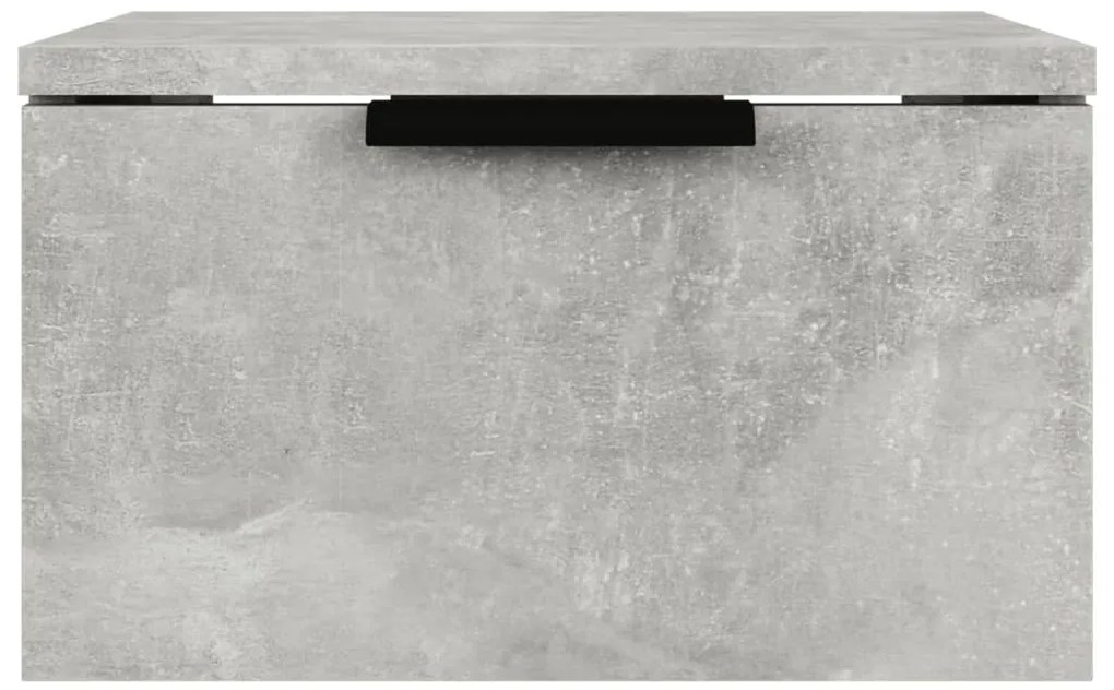 vidaXL Κομοδίνα Επιτοίχια 2 τεμ.Γκρι Σκυροδέματος 34x30x20 εκ.