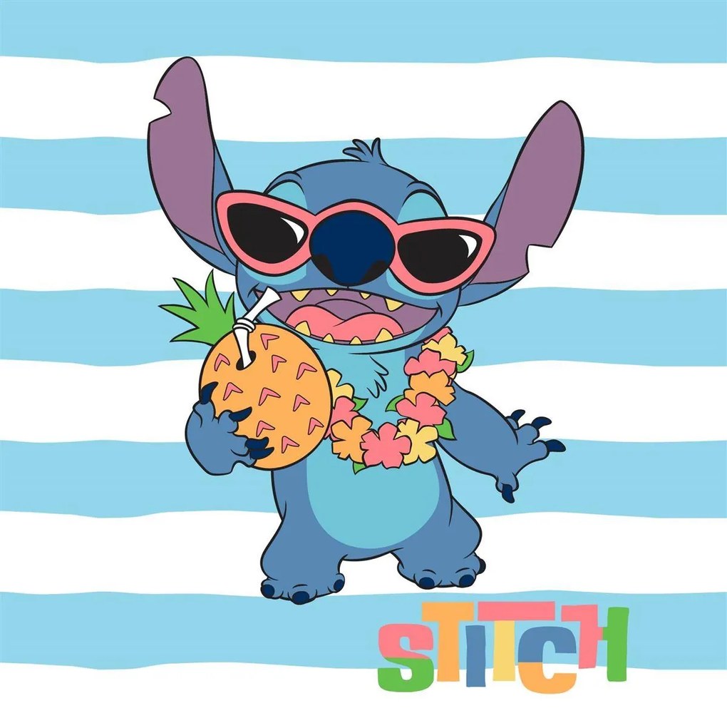 Λαβέτα-Μαγική Πετσέτα Polyester 30x30εκ. Lilo &amp; Stitch 79 Sky Blue Disney DimCol