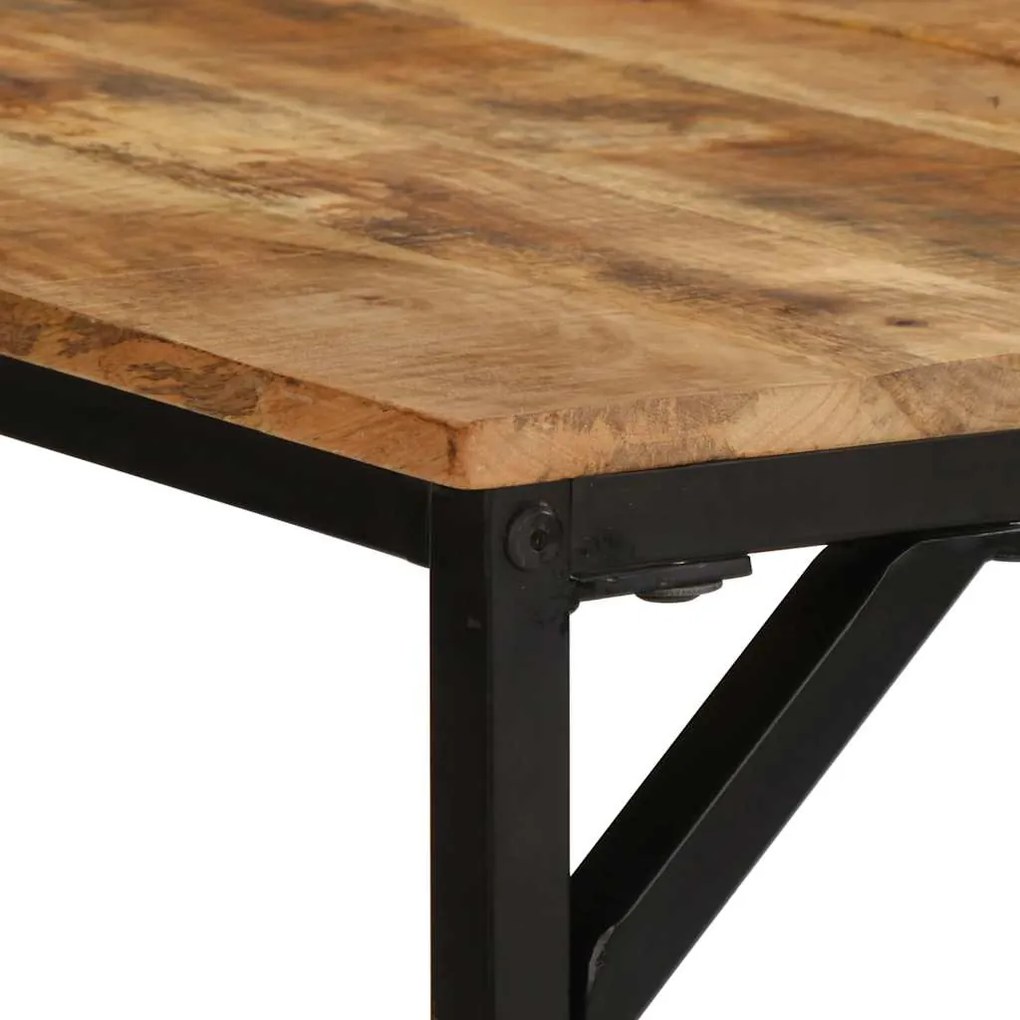 vidaXL Τραπεζαρία 180 x 90 x 75 εκ. από Μασίφ Ακατέργαστο Ξύλο Μάνγκο