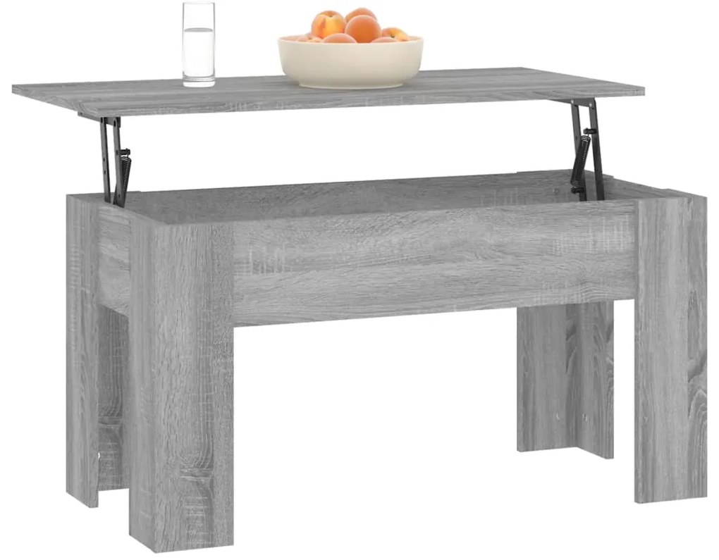vidaXL Τραπεζάκι Σαλονιού Γκρι Sonoma 101x49x52 εκ. Επεξεργασμένο Ξύλο