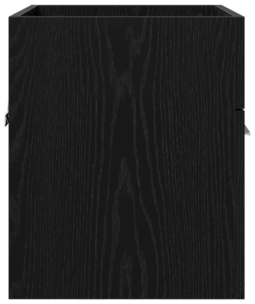 vidaXL Ντουλάπι νιπτήρα με αποθήκευση Μαύρη Οξυά 41 x 38,5 x 46 cm