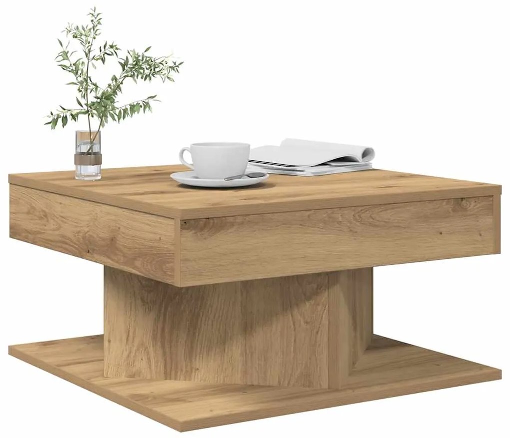 Τραπεζάκι Σαλονιού τεχνίτης Δρυς 55x55x30 εκ Επεξεργασμένο Ξύλο