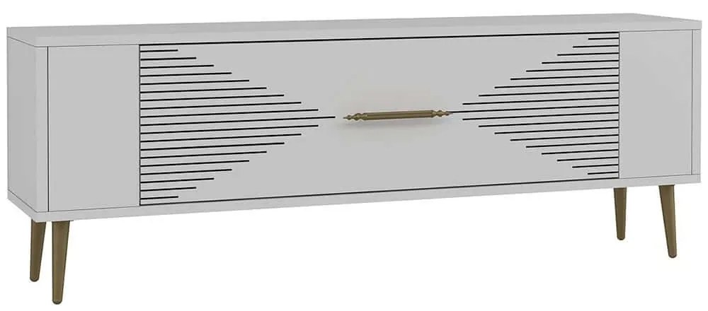 Έπιπλο Τηλεόρασης Retrol 475OLV2955 120x26,4x48,2cm White-Gold