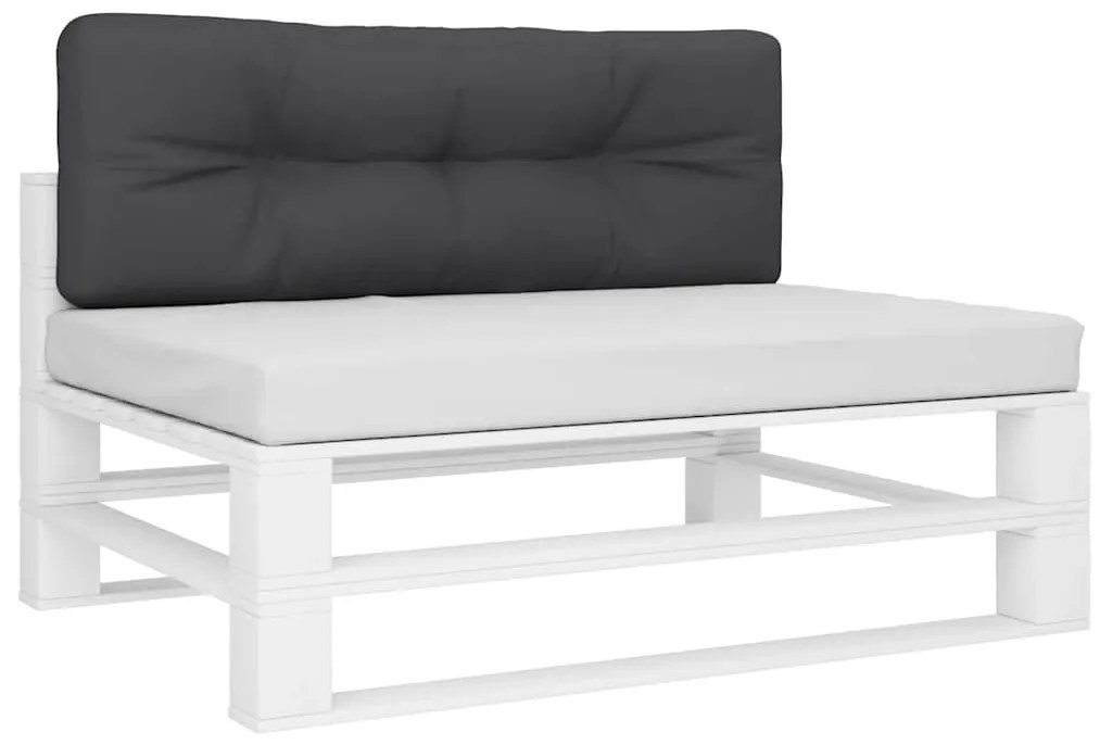 vidaXL Μαξιλάρι Παλέτας Ανθρακί 120 x 40 x 12 εκ. Υφασμάτινο