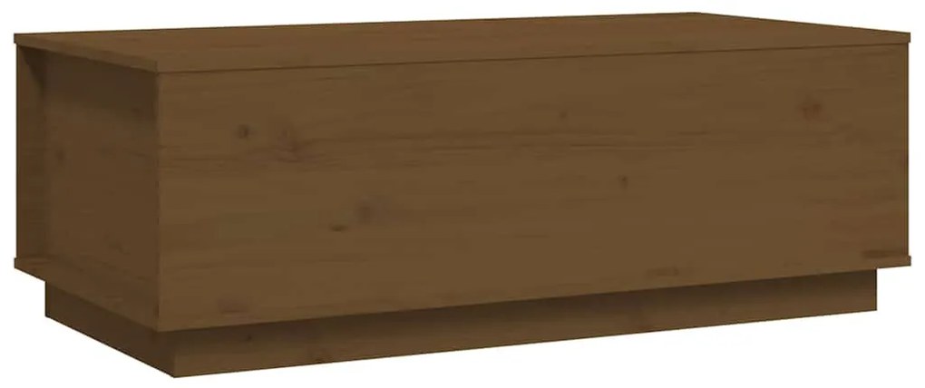 vidaXL Τραπεζάκι Σαλονιού Καφέ Μελί 100x50x35 εκ. Μασίφ Ξύλο Πεύκου