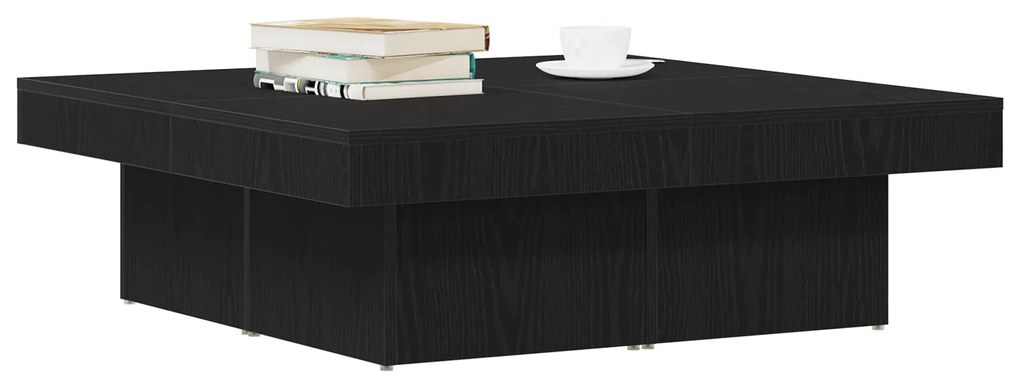 vidaXL Τραπέζι σαλονιού Μαύρο Δρυς 90x90x28 εκ. Φτιαγμένο από ξύλο