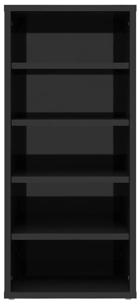 Παπουτσοθήκες 2 τεμ. Γυαλιστερό Μαύρο 31,5x35x70εκ. Μοριοσανίδα - Μαύρο