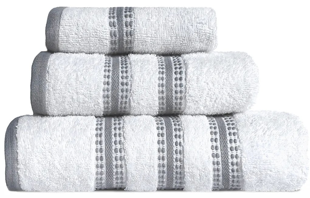 Πετσέτες Μπάνιου (Σετ 3τμχ) Nef-Nef Homeware Promise White 480gsm
