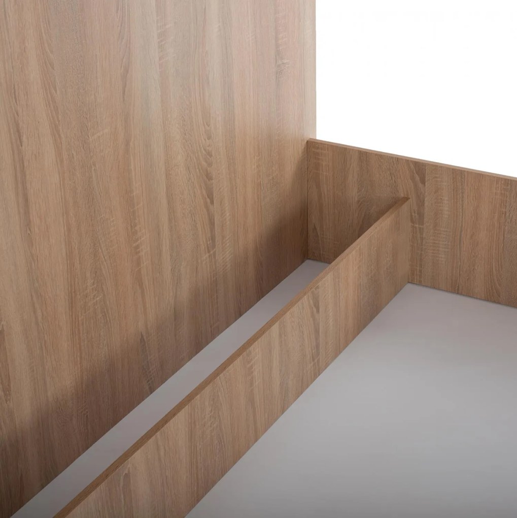 Κρεβάτι ADLER Διπλό Sonoma Oak 160x200 εκ. 170x205x95 εκ.