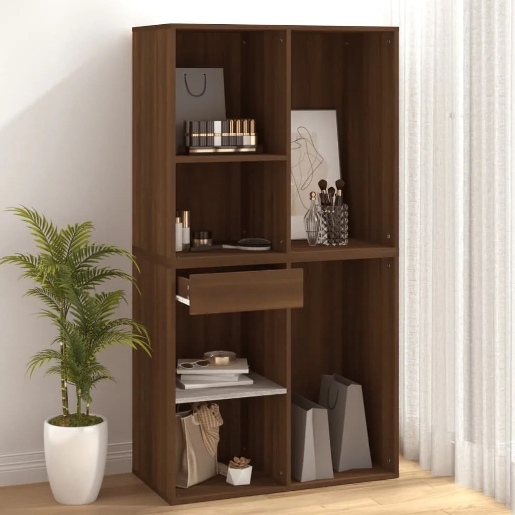 808840 vidaXL Ντουλάπι Καλλυντικών Καφέ Δρυς 80x40x75 εκ. Επεξ. ξύλο