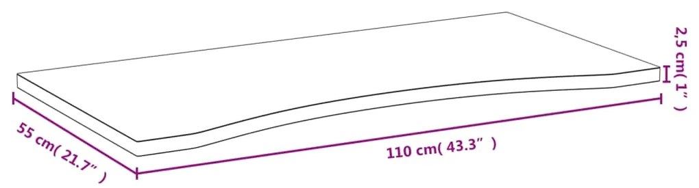 vidaXL Επιφάνεια Γραφείου 110 x 55x 2,5 εκ. από Μπαμπού