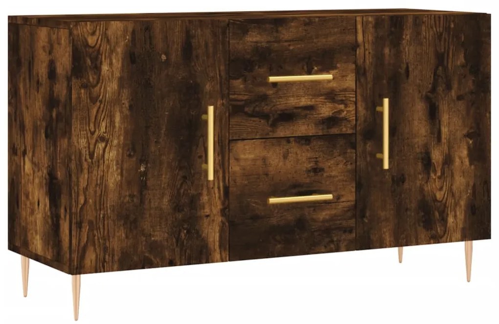 vidaXL Μπουφές Καπνιστή Δρυς 100 x 36 x 60 εκ. Επεξεργασμένο Ξύλο