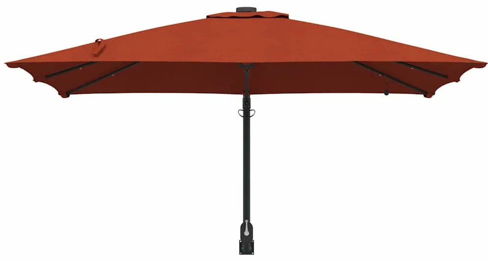 vidaXL Ομπρέλα Κήπου Τερακότα 248.5 x 247.5 x 160 εκ. ύφασμα