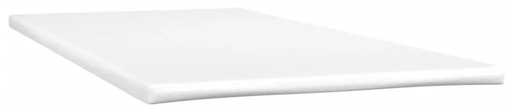 Κρεβάτι Boxspring με Στρώμα &amp; LED Σκ.Γκρι 120x190εκ. Υφασμάτινο - Γκρι