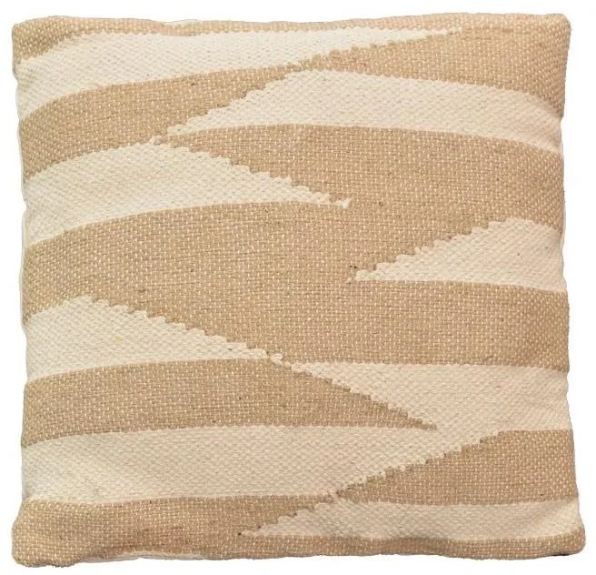 Μαξιλάρι Morfeus Inart μπεζ-εκρού ύφασμα 45x45x2.5εκ 45x45x2.5 εκ.