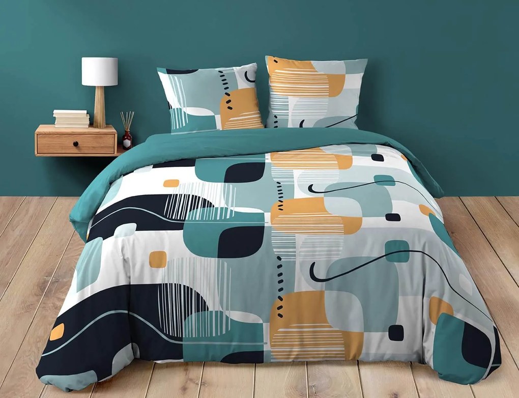 Σετ Υπέρδιπλη Παπλωματοθήκη &amp; 2 Μαξιλαροθήκες Sprint Douceur d'intérieur από βαμβάκι 42TC, με διαστάσεις 220x240cm