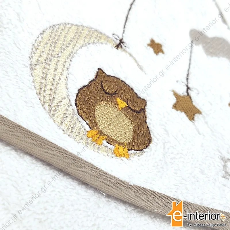 Βρεφική κάπα Dreamy Owl - Brown 80x80 108103009