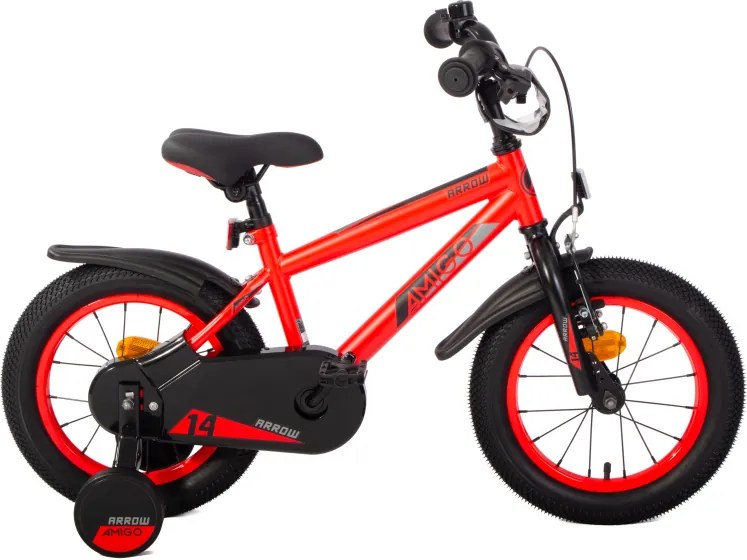 Arrow 14 Inch 24 cm Boys Coaster Brake RedBlackAMIGO