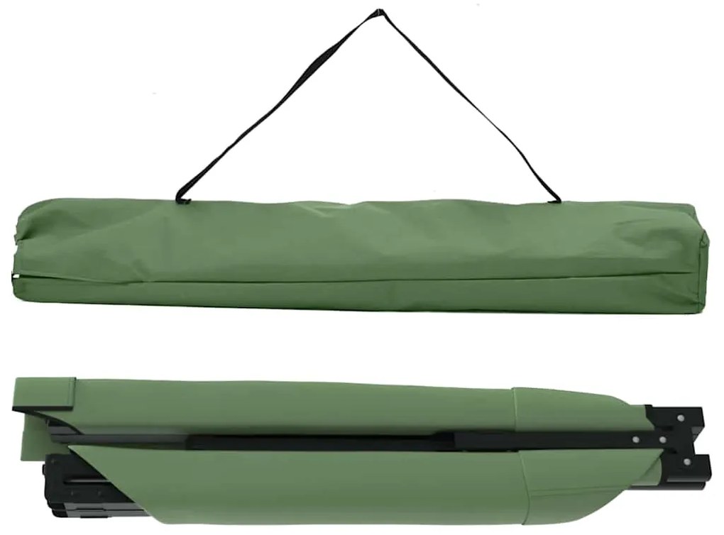 vidaXL Αναδιπλούμενο Κρεβάτι Κάμπινγκ 2 pcs Πράσινο 210 x 80 x 46 εκ.