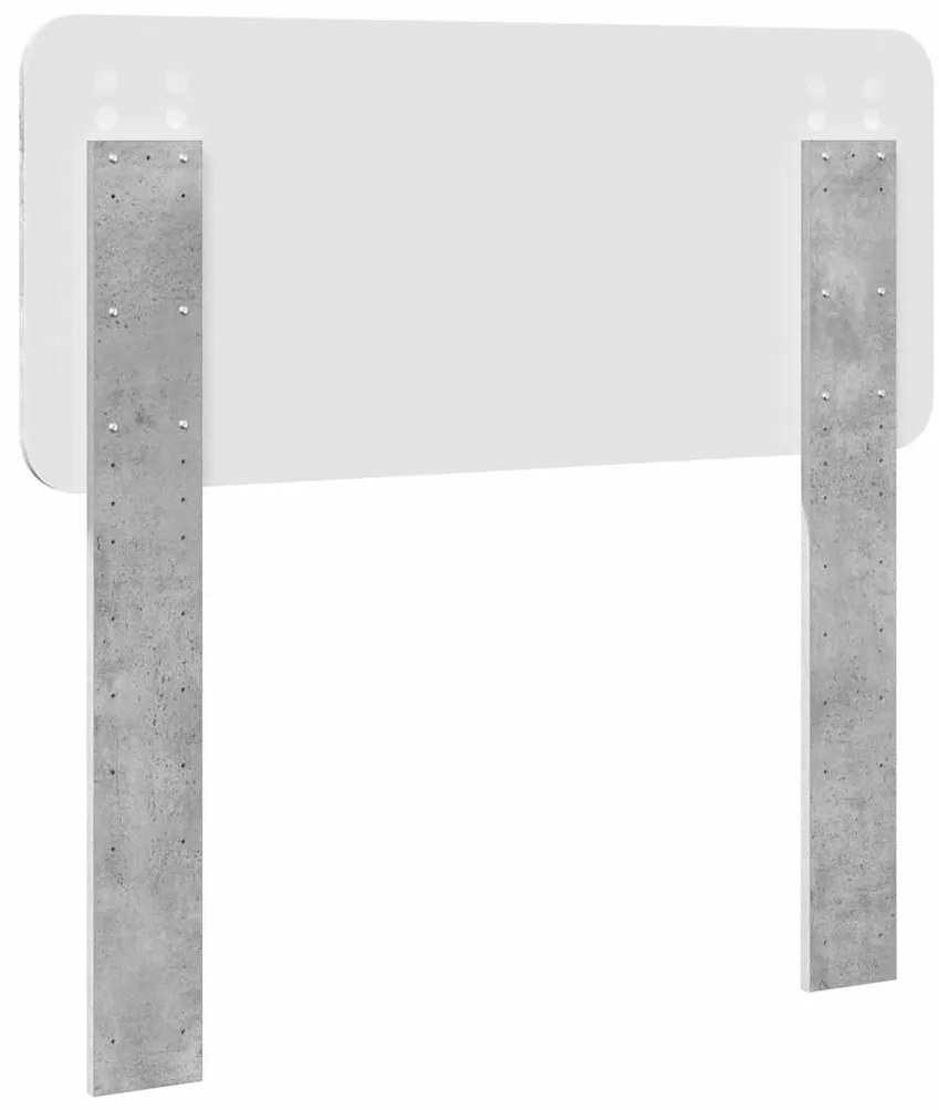vidaXL Κεφαλάρι με κεφαλάρι Σκυρόδεμα Γκρι 90 cm Επεξεργασμένο ξύλο