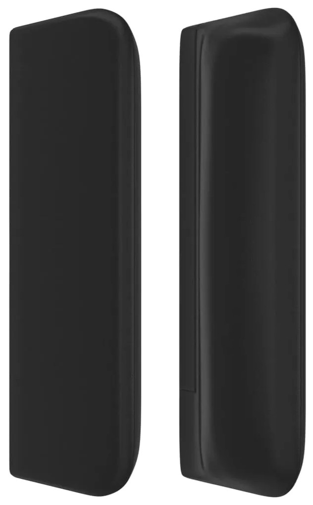 Κεφαλάρι με Πτερύγια Μαύρο 103x16x78/88 εκ. Συνθετικό Δέρμα 3118572