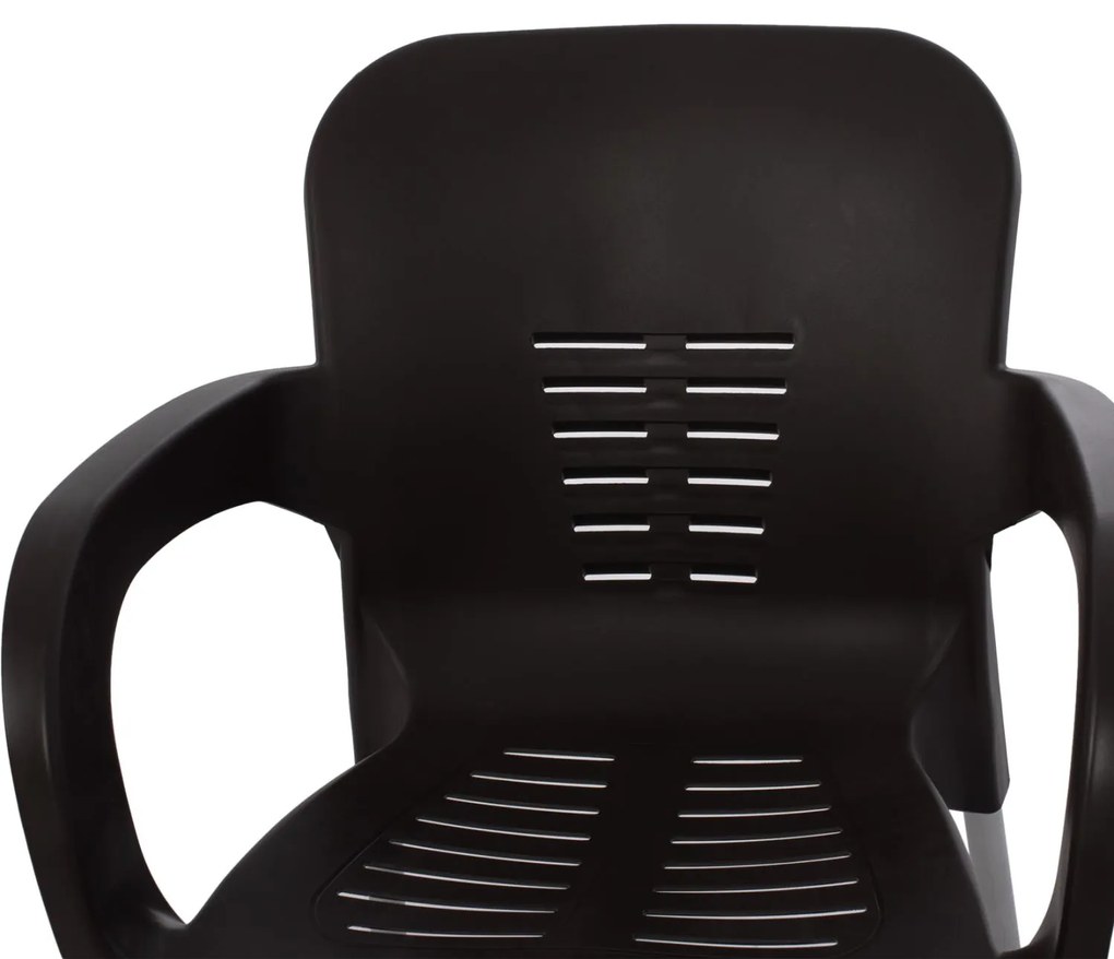ΠΟΛΥΘΡΟΝΑ ΠΟΛΥΠΡΟΠΥΛΕΝΙΟΥ RECYCLED KAREK  ΚΑΦΕ ΧΡΩΜΑ 59x58x81Y εκ. 59x58x81 εκ.