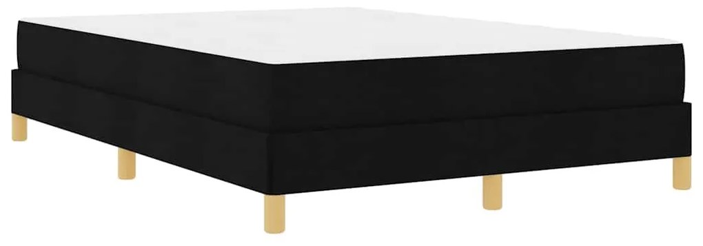 vidaXL Κρεβάτι με ελατήρια Μαύρο, Καφέ 140 x 200 cm