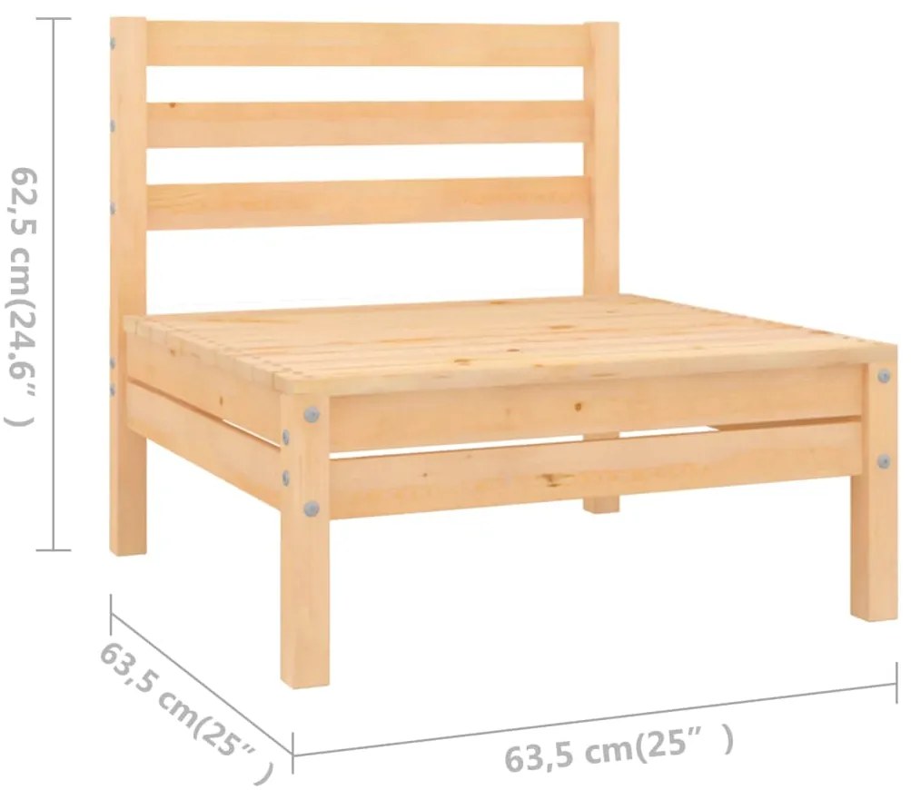 vidaXL Σαλόνι Κήπου Σετ 9 Τεμαχίων από Μασίφ Ξύλο Πεύκου