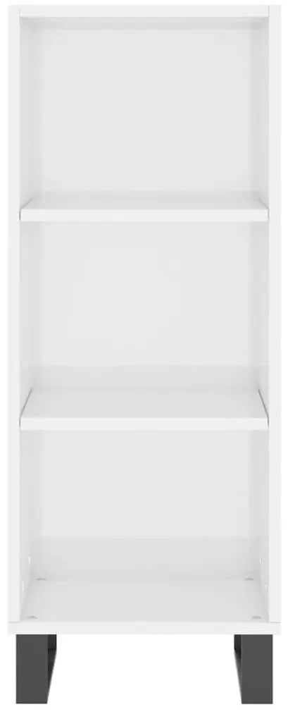 vidaXL Ντουλάπι Γυαλιστερό Λευκό 34,5 x 32,5 x 90 εκ. Επεξεργ. Ξύλο