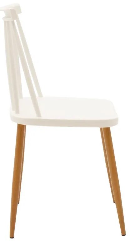 Σετ Τραπεζαρίας Aurora-Julita 3τεμ pp-mdf σε λευκό-φυσική απόχρωση Φ60x73εκ 60x60x73 εκ.